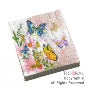 SERVILLETA MARIPOSAS GM 33X33  X 20